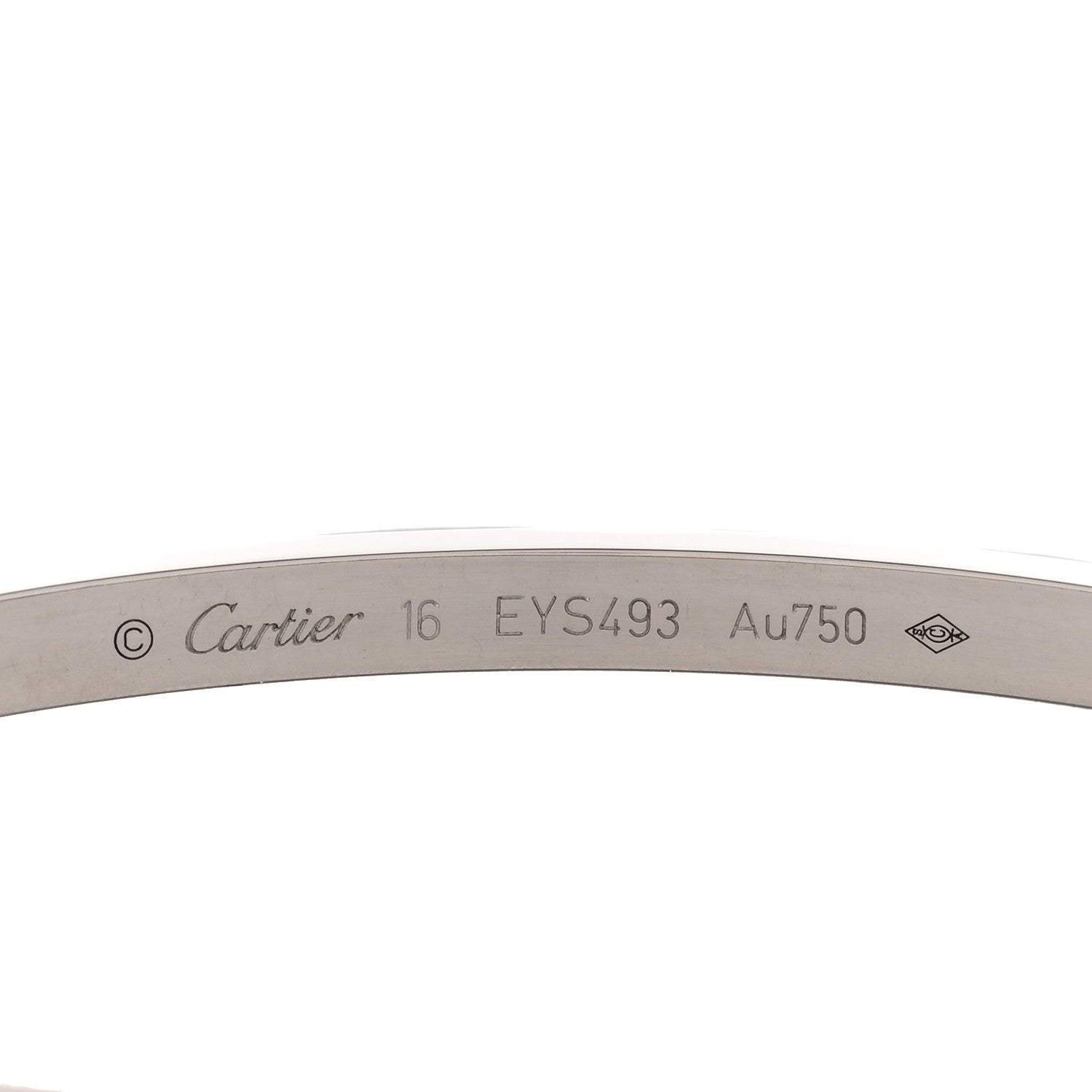 Cartier 18K White Gold Small LOVE Bracelet 16 3 of 5