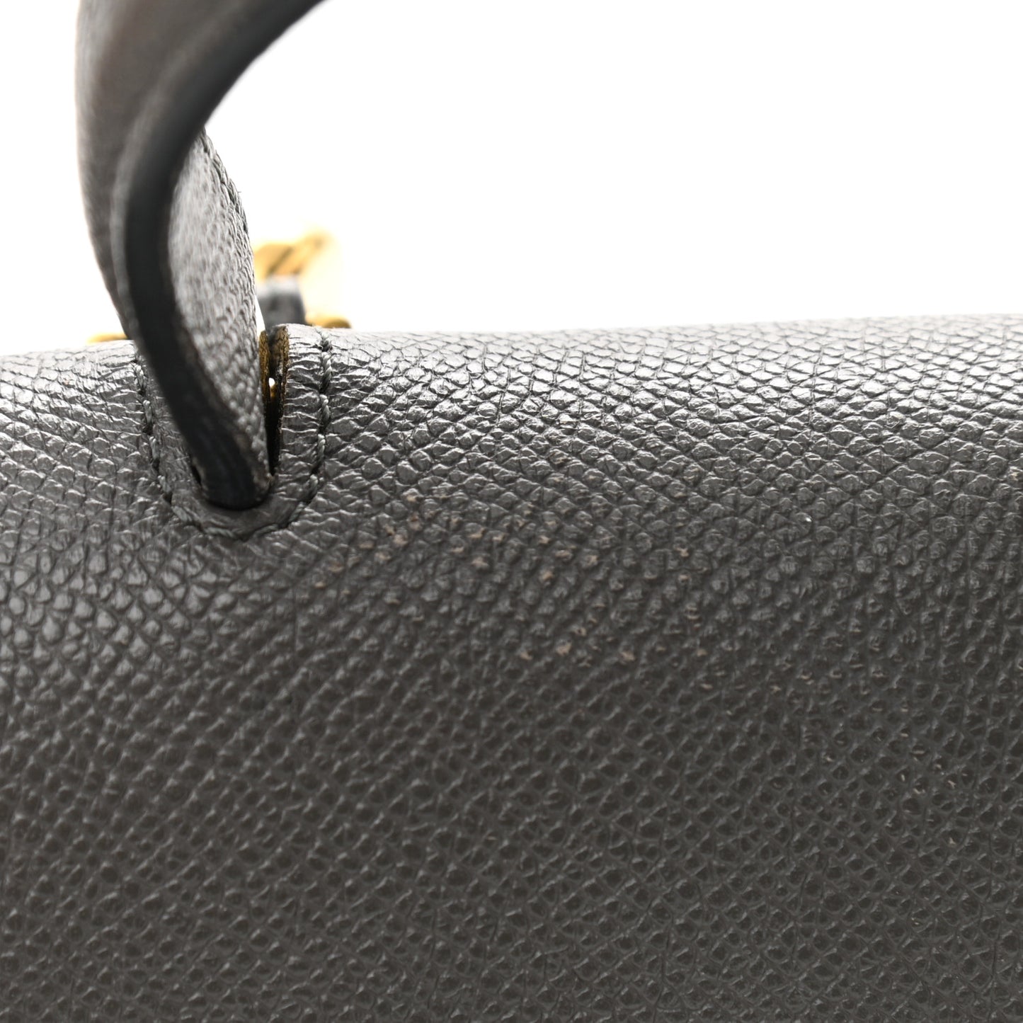 Grained Calfskin Micro Belt Bag Grey