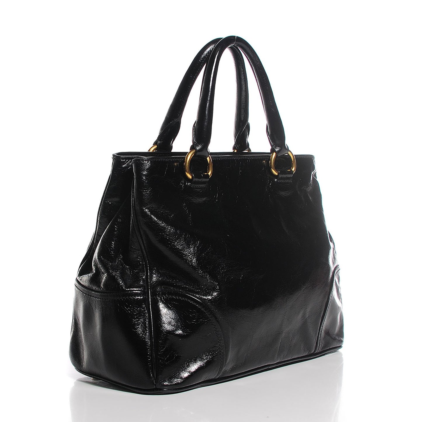 Vitello Shine Tote Nero Black