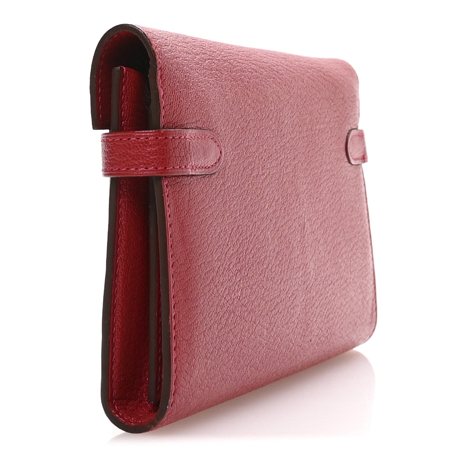 Hermes Chevre Mysore Kelly Longue Wallet Rouge Casaque 5 of 16
