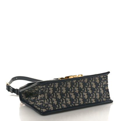 Christian Dior Oblique 30 Montaigne East West Chain Flap Bag Blue 4 of 10