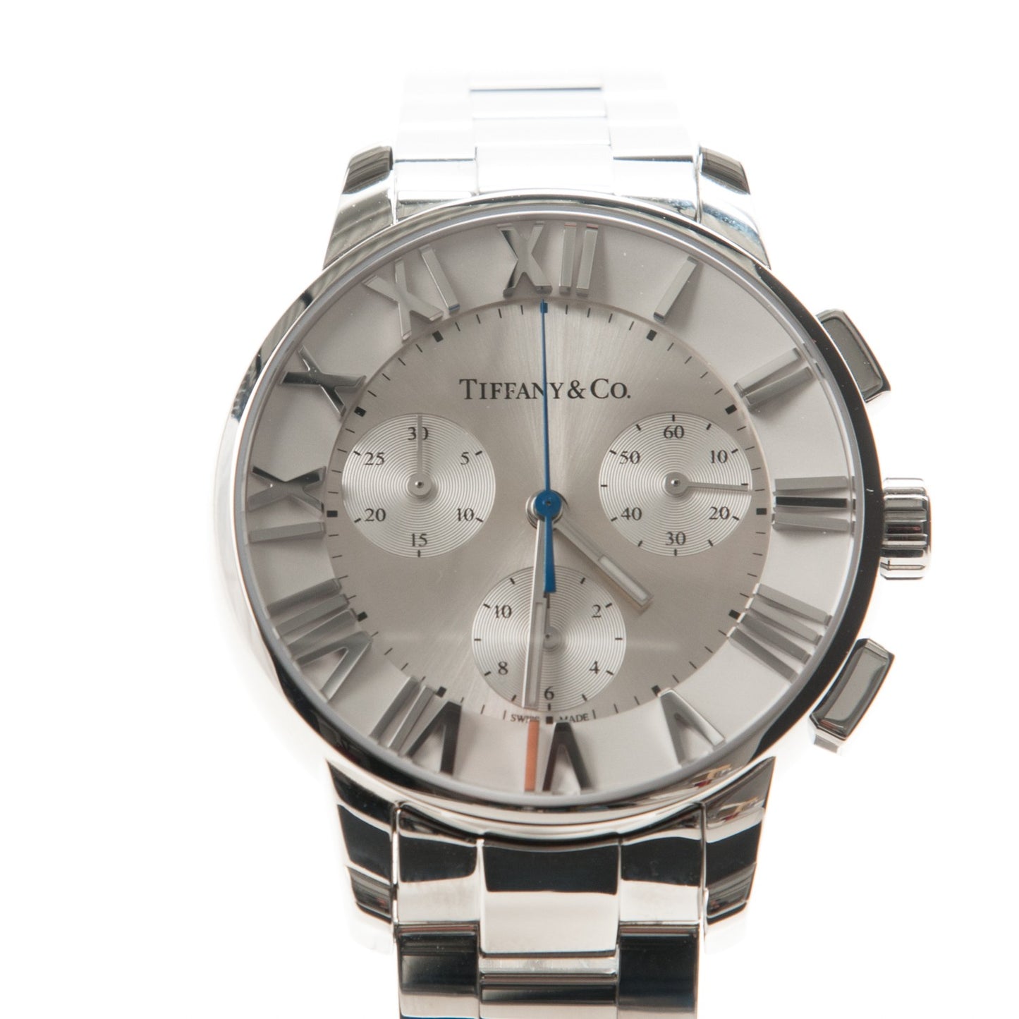 Stainless Steel 36mm Atlas Dome Chronograph Quartz Watch