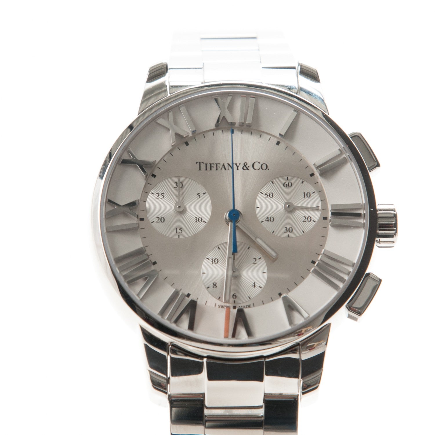 Tiffany Stainless Steel 36mm Atlas Dome Chronograph Quartz Watch 5 of 10