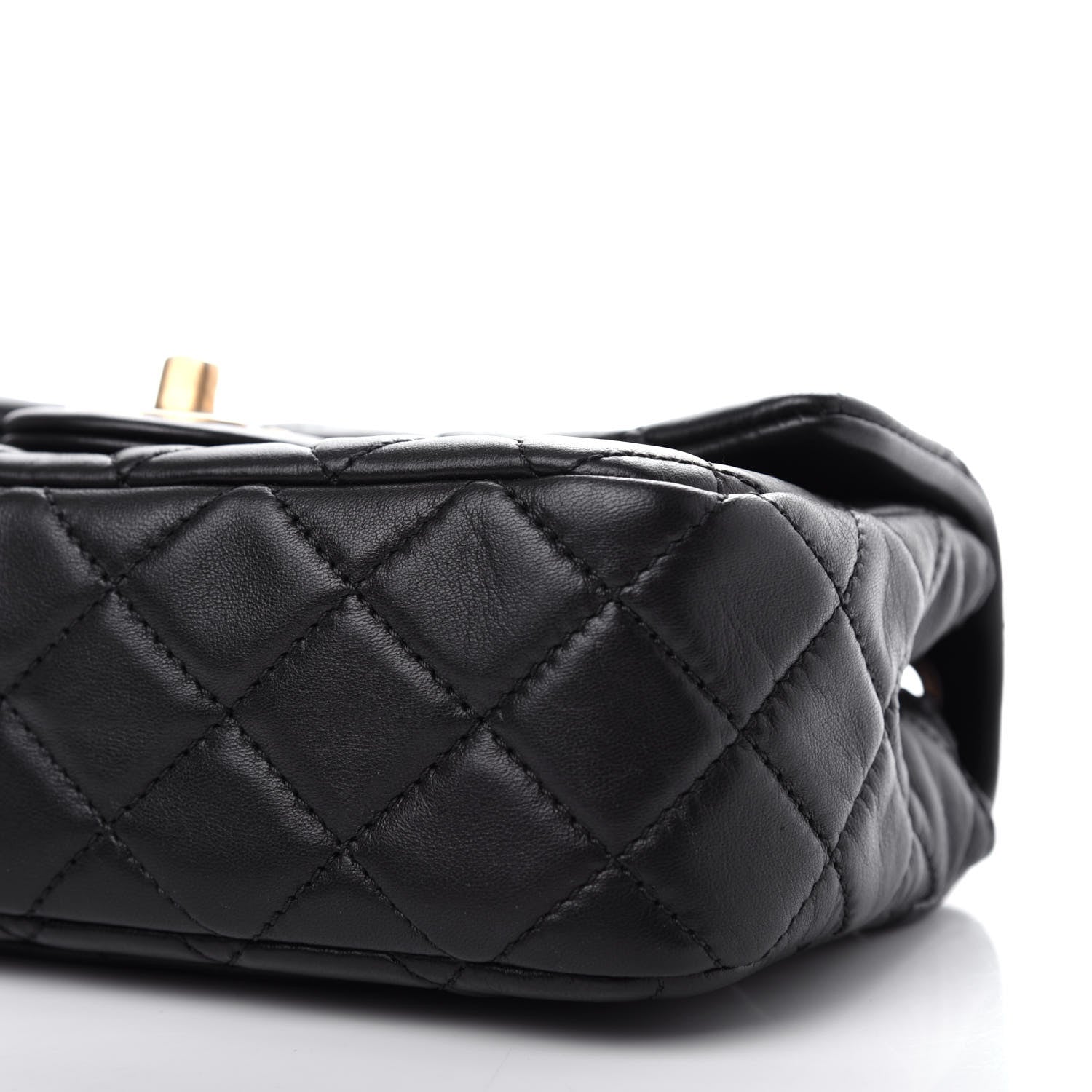 Chanel Lambskin Quilted Mini Rectangular Pearl Crush Flap Black 9 of 11