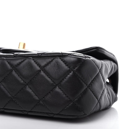 Chanel Lambskin Quilted Mini Rectangular Pearl Crush Flap Black 9 of 11