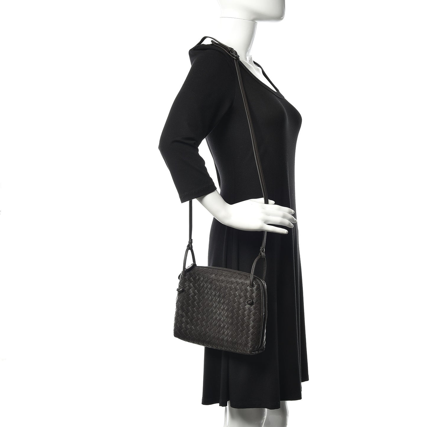 Nappa Intrecciato Nodini Bag Ebano
