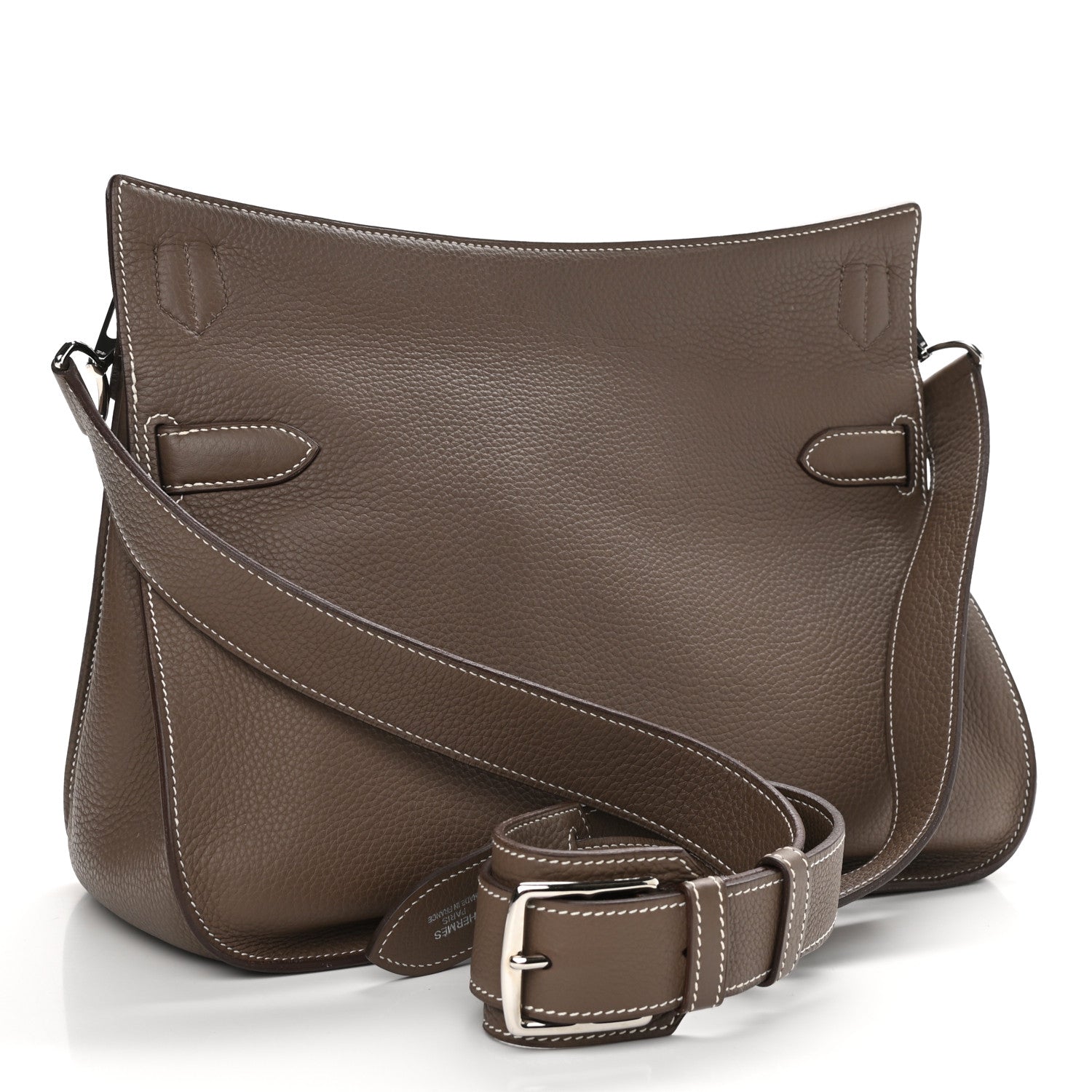 Hermes Taurillon Clemence Jypsiere 34 Etoupe 3 of 12