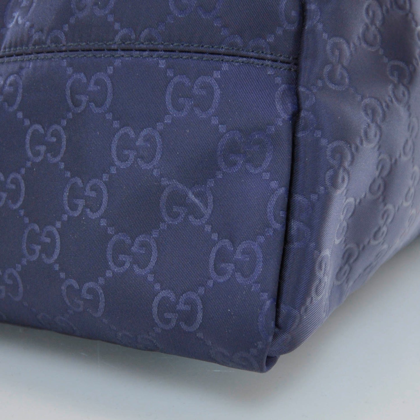 Nylon Monogram Large Tote Blue