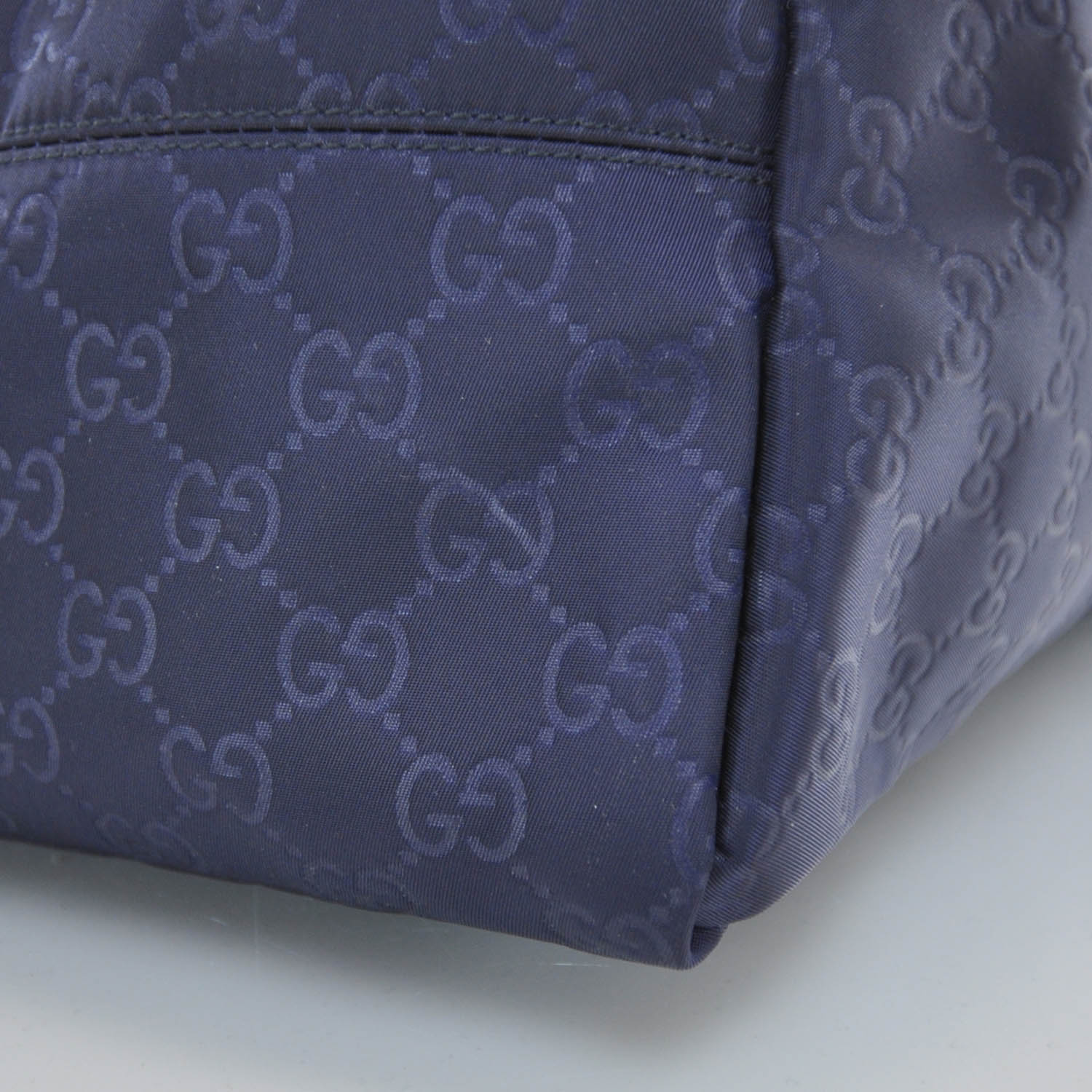 Gucci Nylon Monogram Large Tote Blue 4 of 8