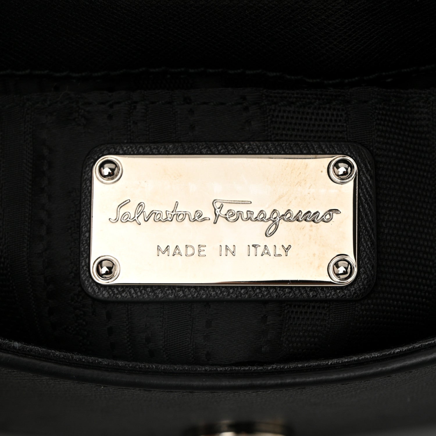 Salvatore Ferragamo Saffiano Paris Crossbody Bag Black 6 of 10