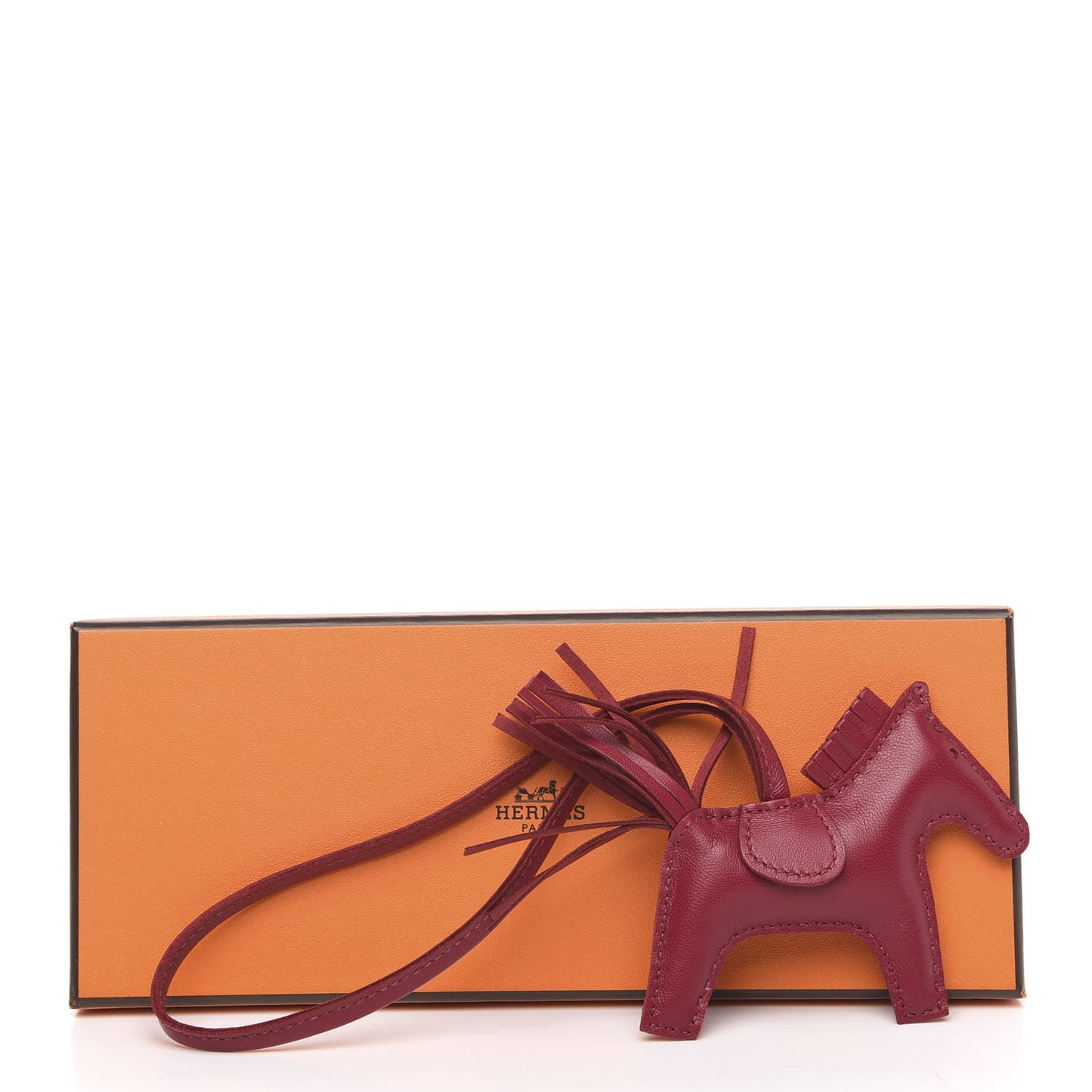 Milo Lambskin Grigri Rodeo Horse Bag Charm PM Rubis