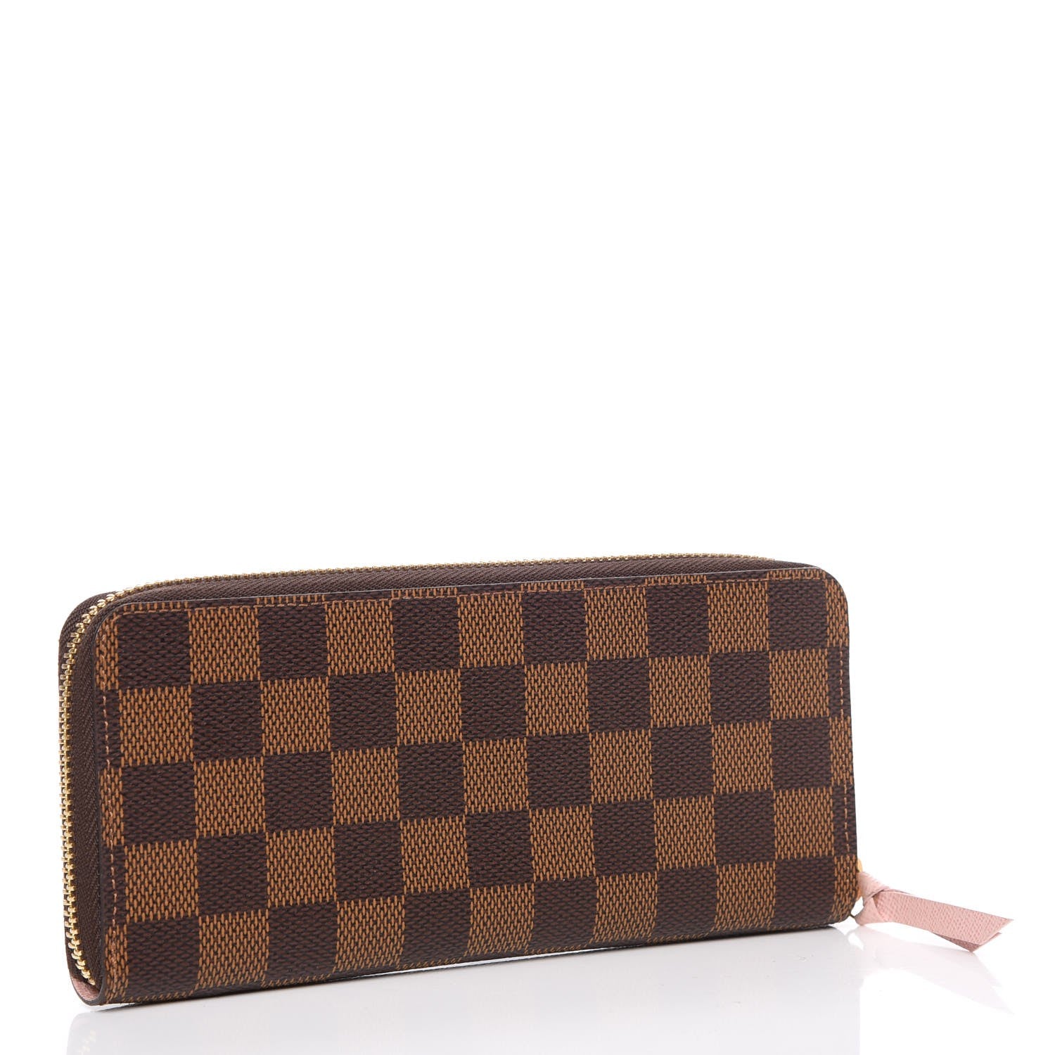 Louis Vuitton Damier Ebene Clemence Wallet Rose Ballerine 3 of 11