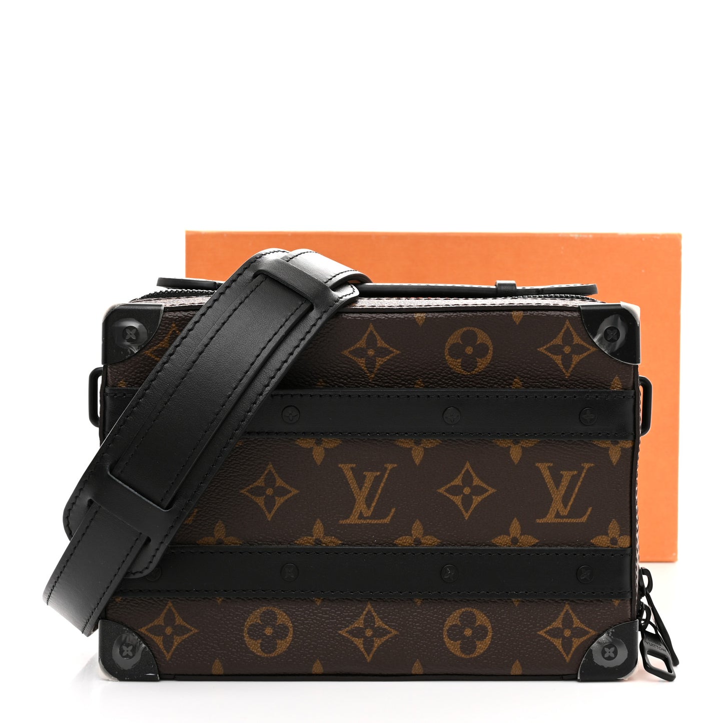Monogram Macassar Handle Soft Trunk Black