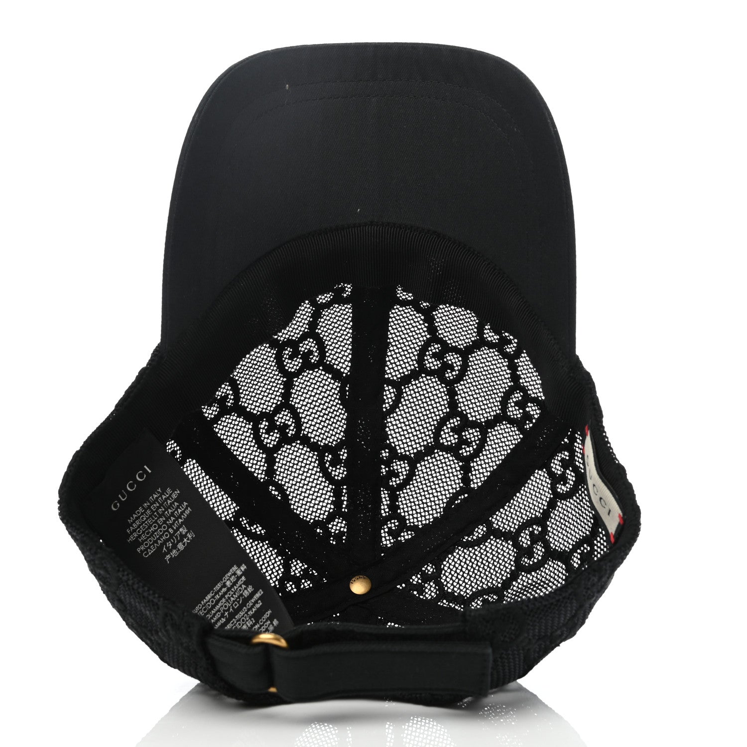 Gucci GG Net Embroidered Baseball Hat M Black 7 of 8