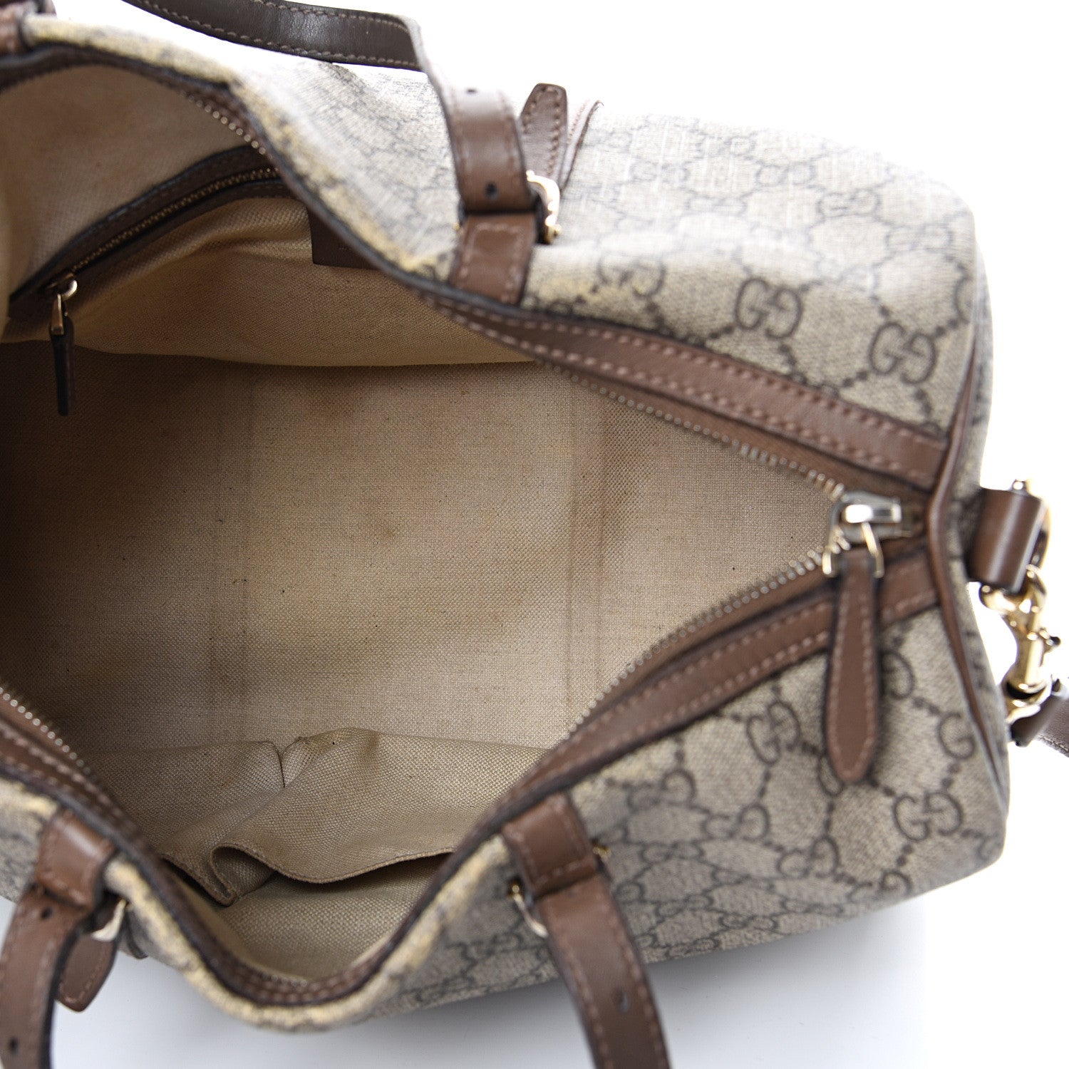 Gucci GG Supreme Monogram Margaux Calfskin Medium Nice Boston Beige Ebony Acero 4 of 25