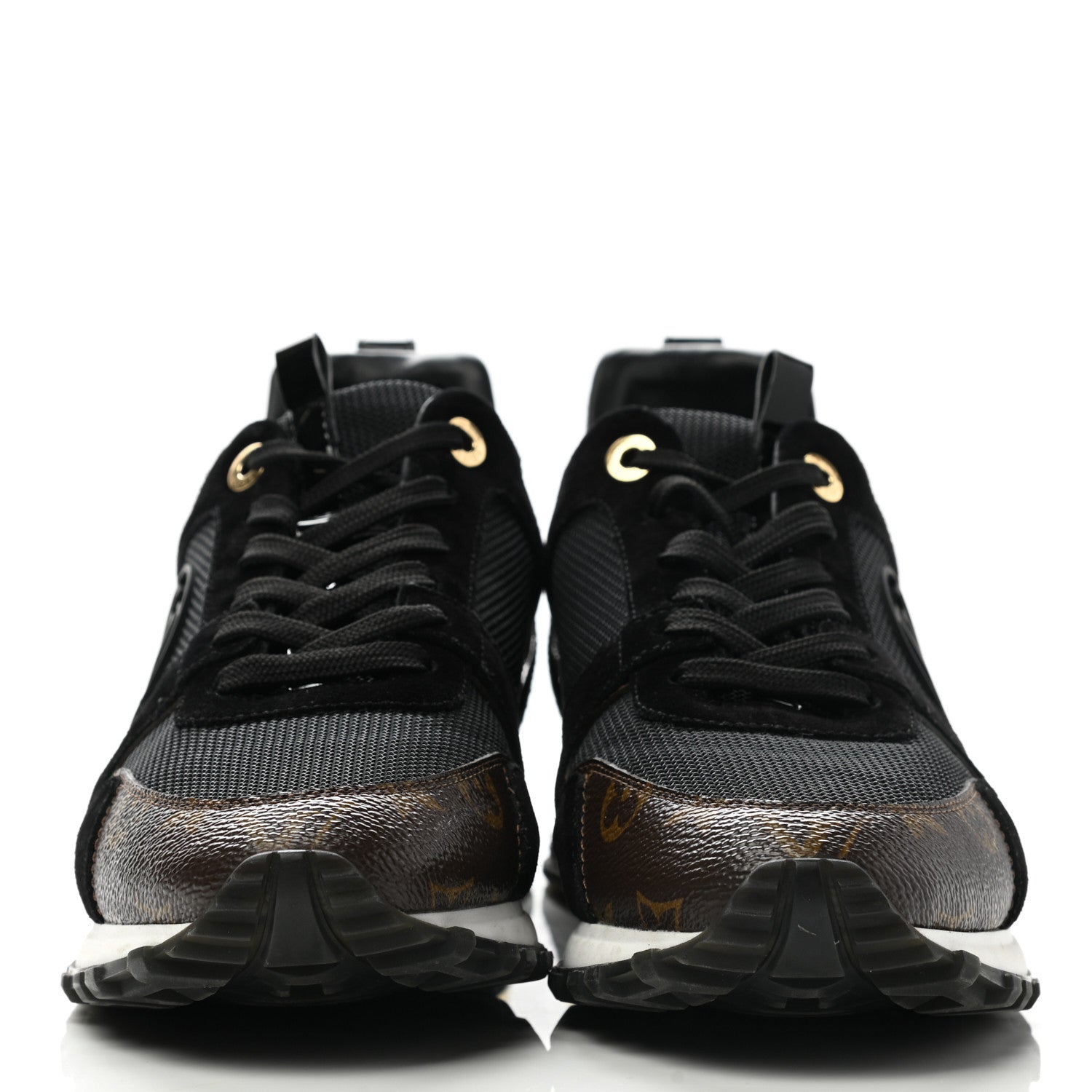 Louis Vuitton Suede Monogram Run Away Sneakers 41 Black 2 of 8