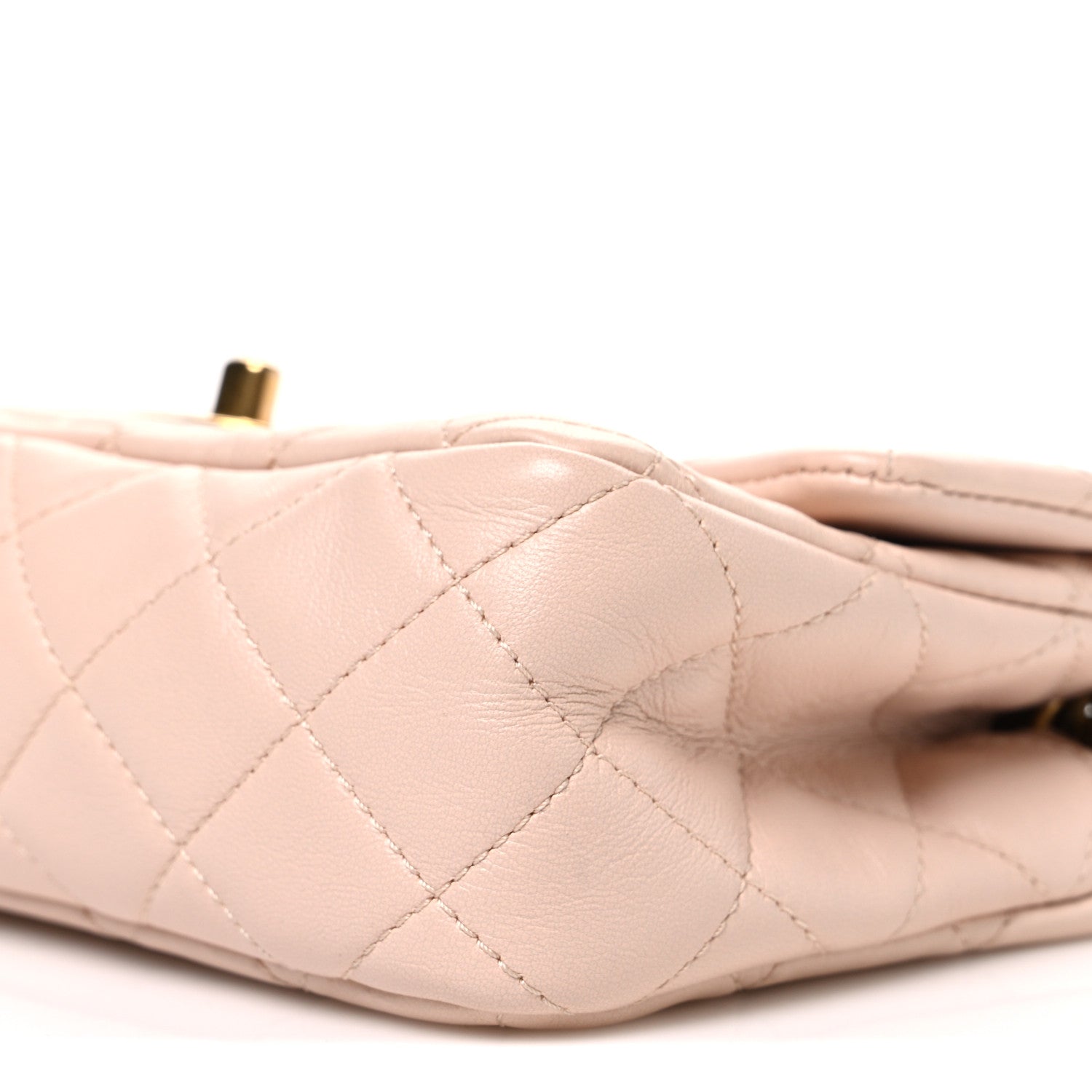 Chanel Lambskin Quilted Mini Rectangular Pearl Crush Flap Beige 10 of 11