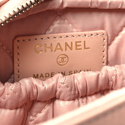 Chanel Caviar Quilted Small Curvy Pouch Cosmetic Case Light Pink 6 of 8