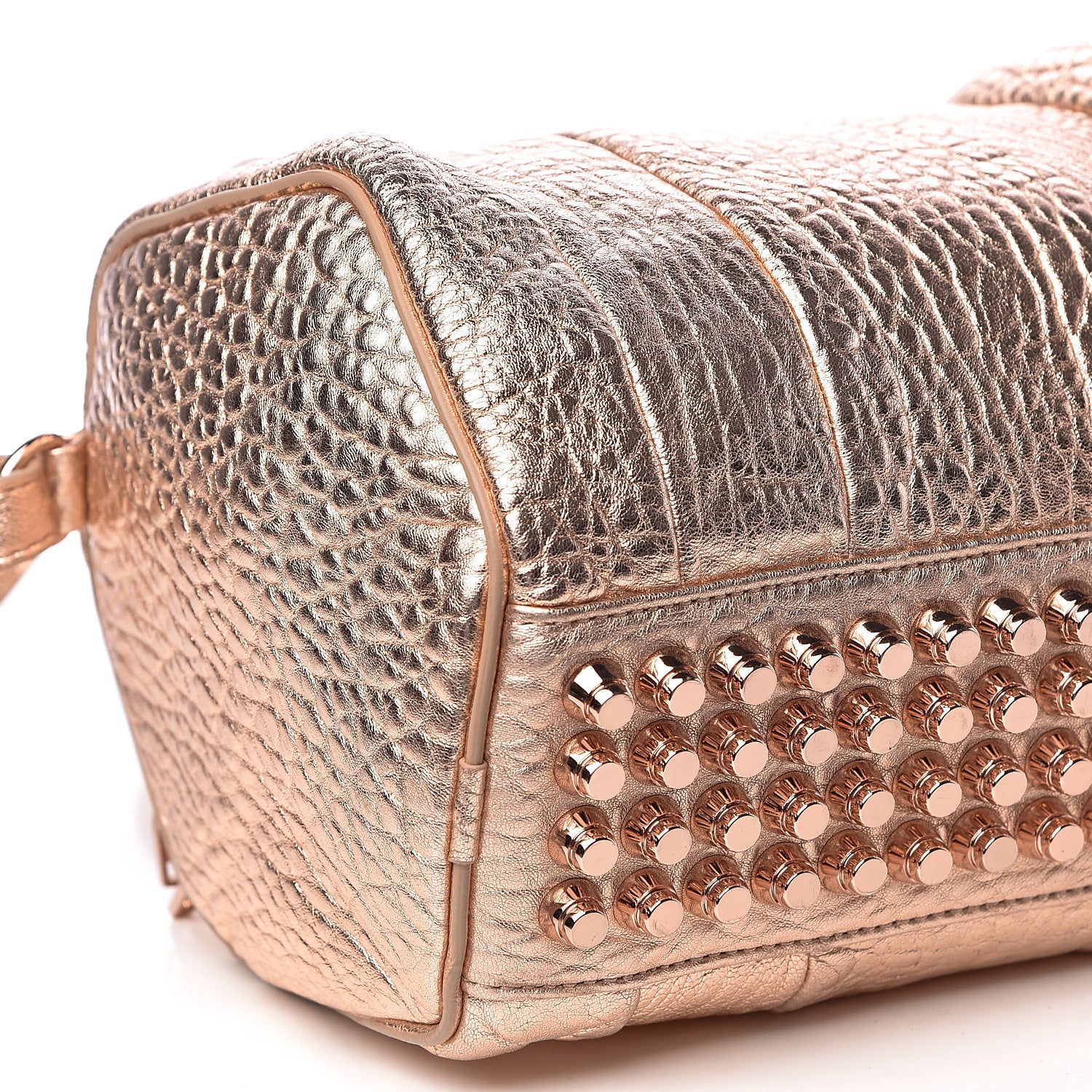 Alexander Wang Metallic Pebbled Lambskin Rockie Rose Gold Hardware 9 of 11