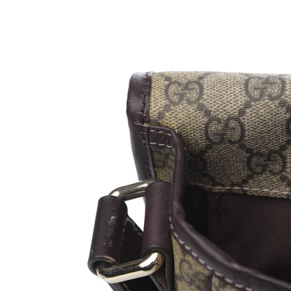 Gucci GG Plus Monogram Web Medium Flap Messenger Beige Dark Brown 11 of 13