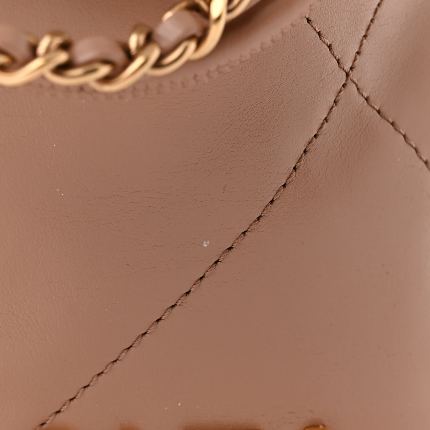 Chanel Shiny Calfskin Quilted Mini Chanel 22 Dark Beige 12 of 13