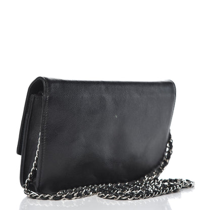 Chanel Caviar Sevruga Wallet On Chain WOC Black 3 of 23