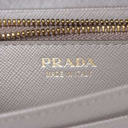 Prada Saffiano Metal Oro Chain Wallet Argilla 6 of 7