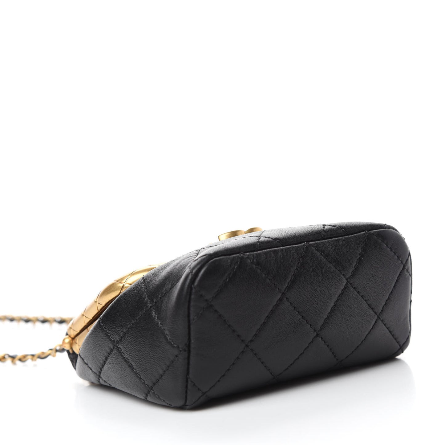 Lambskin Quilted Small My Crush Bag Black