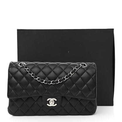Chanel Lambskin Quilted Medium Double Flap Black 12 of 12