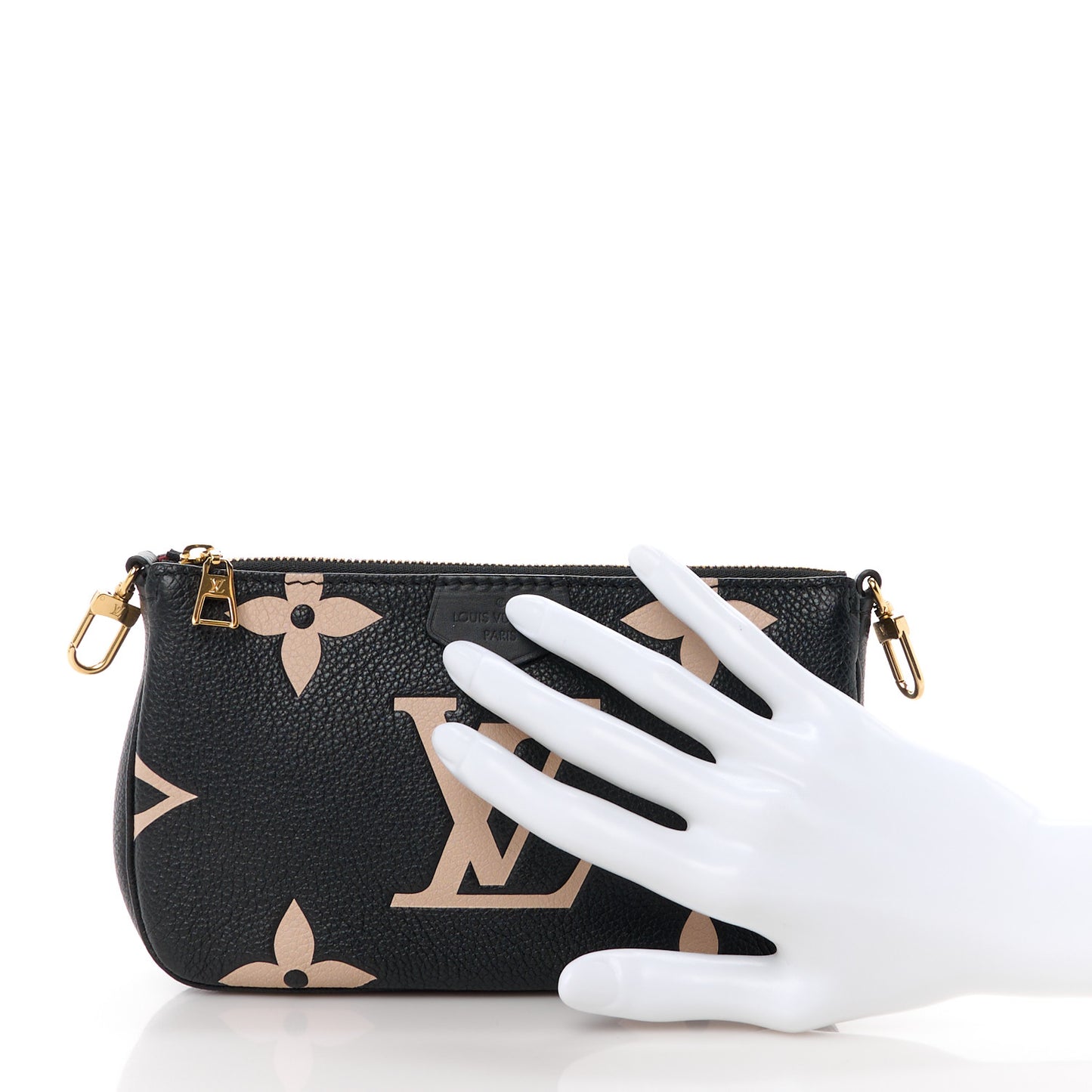 Empreinte Monogram Giant Multi Pochette Accessories Large Pochette Black Beige