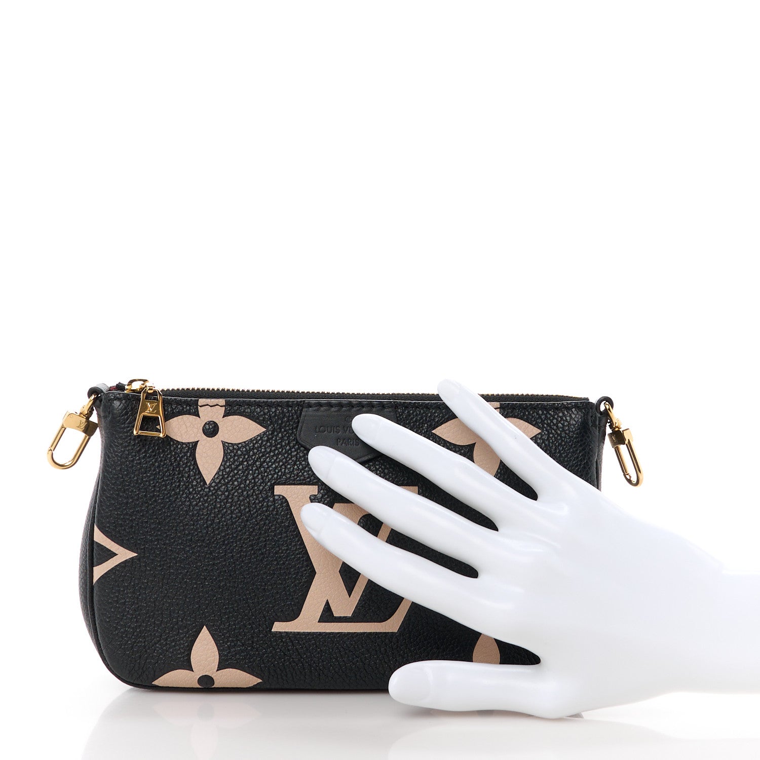 Louis Vuitton Empreinte Monogram Giant Multi Pochette Accessories Large Pochette Black Beige 2 of 10