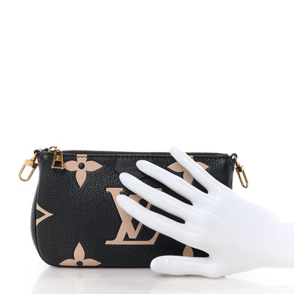 Louis Vuitton Empreinte Monogram Giant Multi Pochette Accessories Large Pochette Black Beige 2 of 10