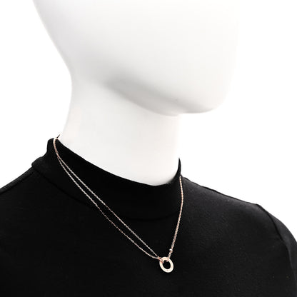 Cartier 18K Pink Gold 2 Diamond LOVE Necklace 2 of 6