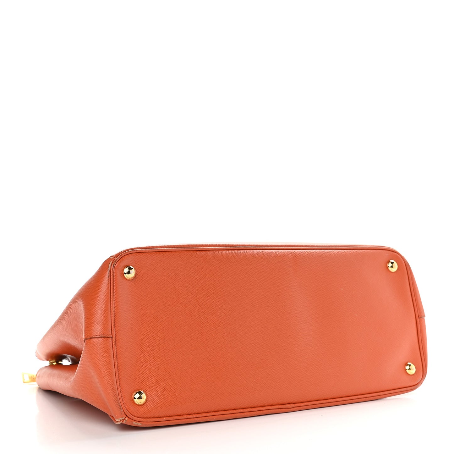 Saffiano Large Galleria Double Zip Tote Papaya