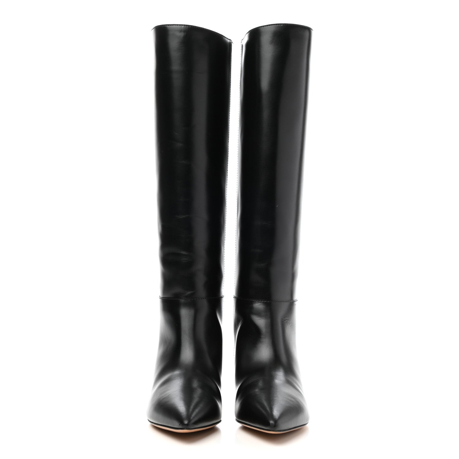 Valentino Garavani Calfskin Knee High Kitten Heel Boots 38.5 Black 2 of 7