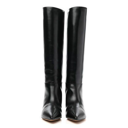 Valentino Garavani Calfskin Knee High Kitten Heel Boots 38.5 Black 2 of 7