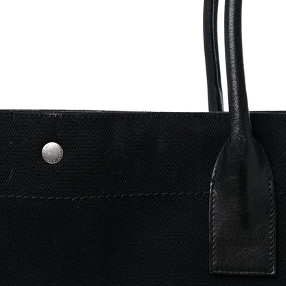 Saint Laurent Linen Calfskin Rive Gauche Tote Black 15 of 19