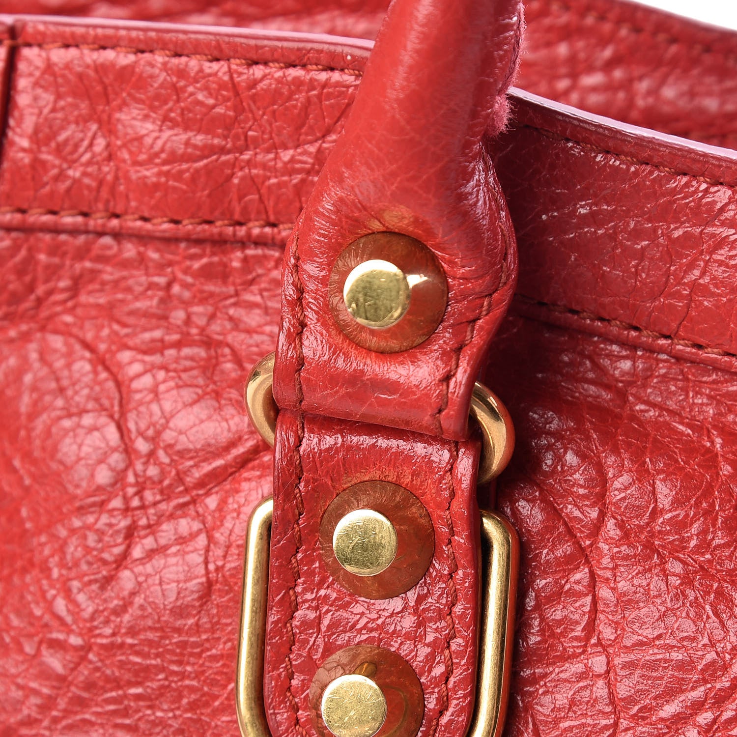 Balenciaga Agneau Gold Metallic Edge Hardware S City Rouge Rubis 15 of 18