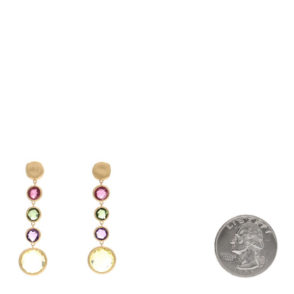 Marco Bicego 18K Yellow Gold Multi Gemstone Jaipur Earrings 2 of 4