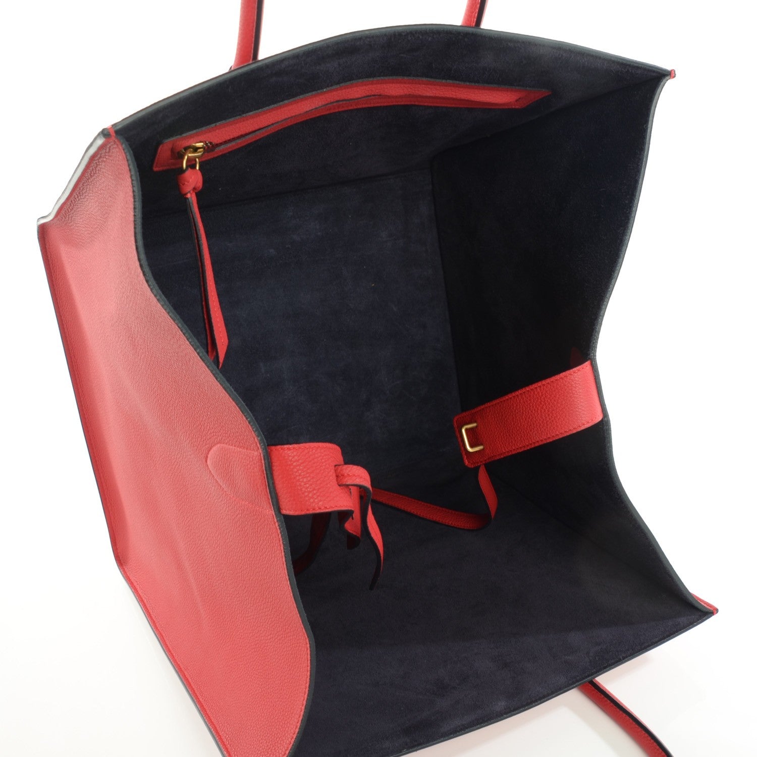Celine Baby Grained Calfskin Medium Phantom Luggage Carmin 9 of 9