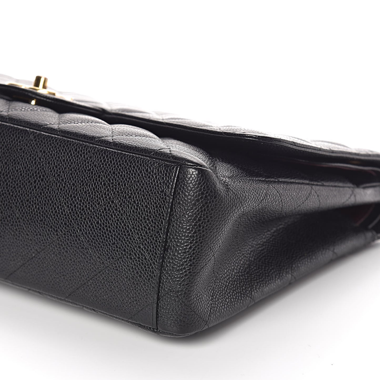 Caviar Quilted Maxi Double Flap Black