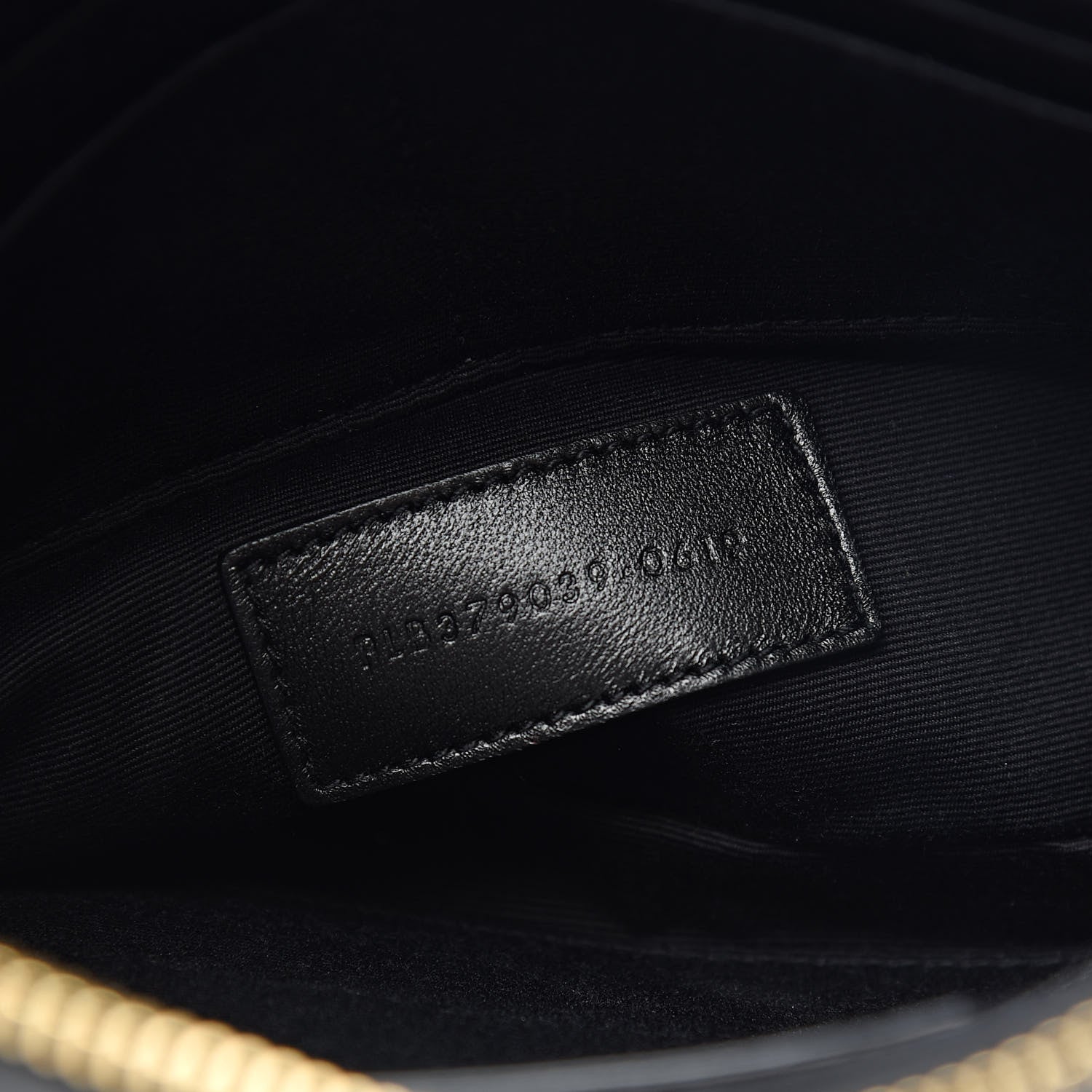 Saint Laurent Calfskin Matelasse Chevron Monogram A5 Wristlet Black 7 of 8