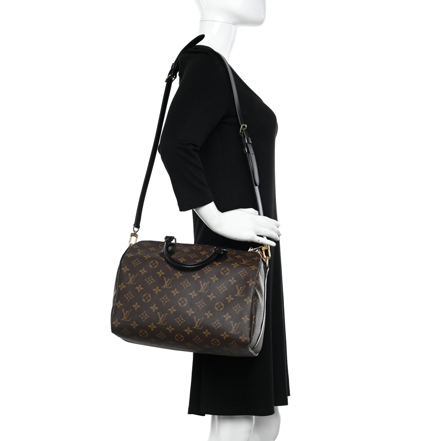 Monogram My World Tour Speedy Bandouliere 30 Black