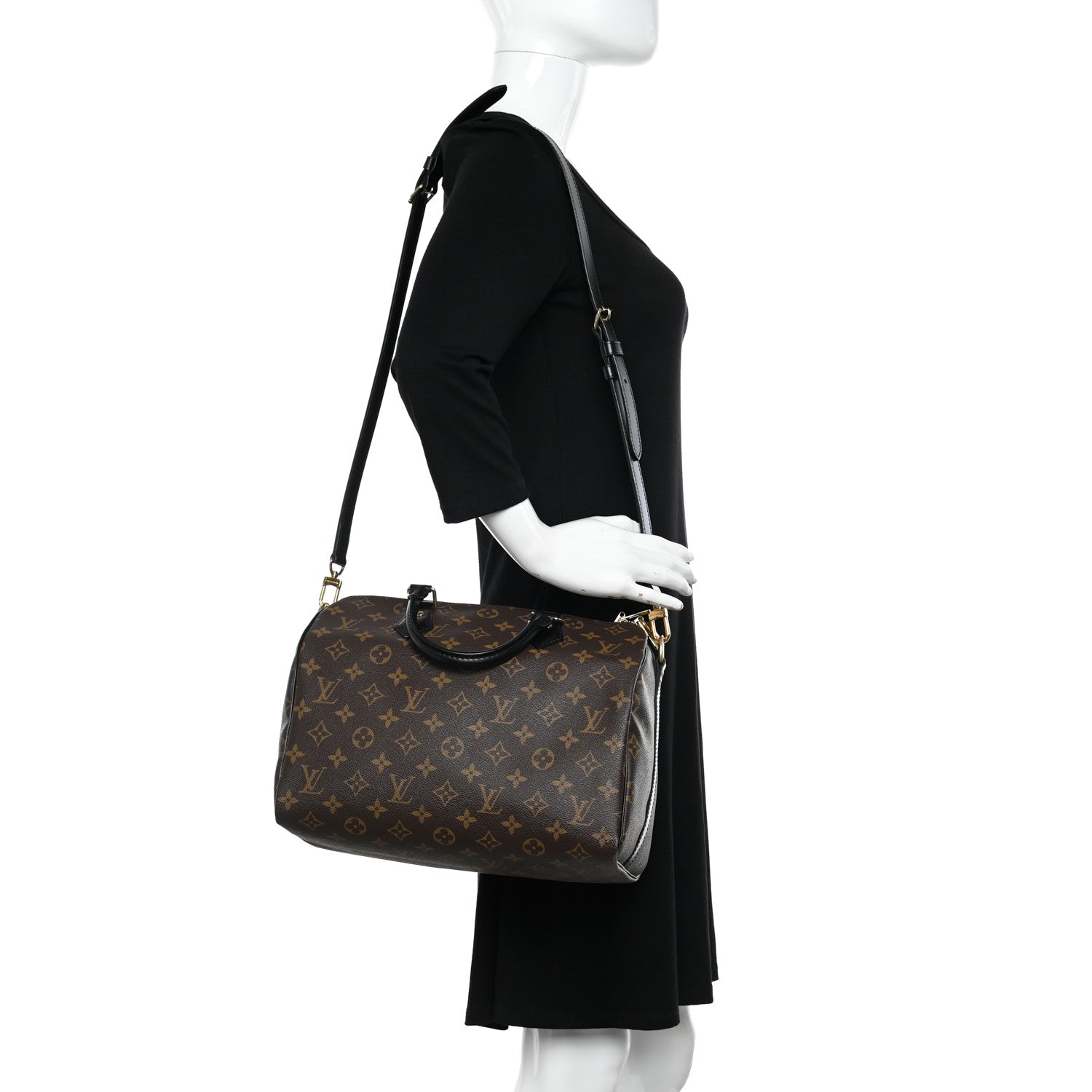 Louis Vuitton Monogram My World Tour Speedy Bandouliere 30 Black 2 of 11