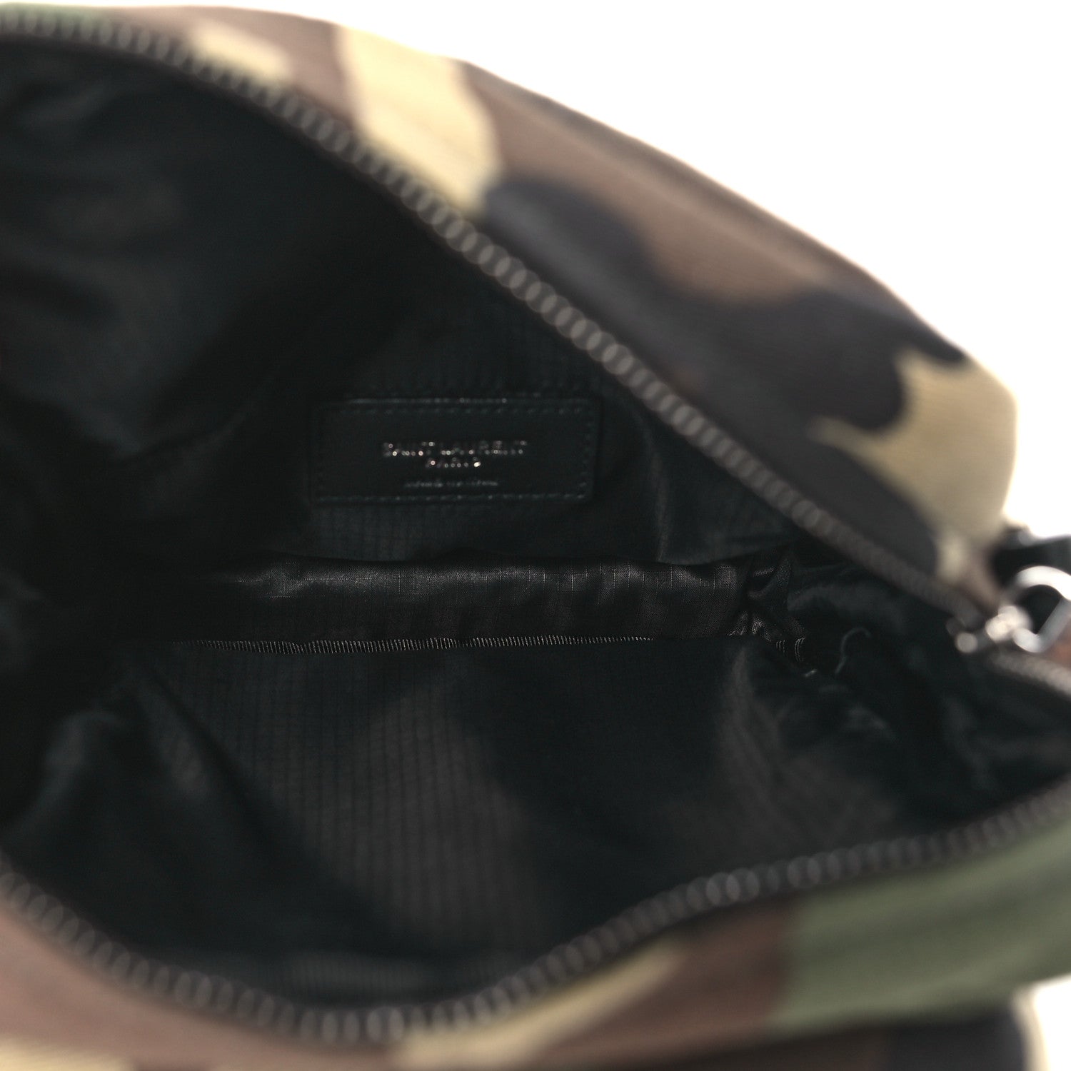 Saint Laurent Canvas Calfskin Camouflage Sid Messenger Bag Green 5 of 8