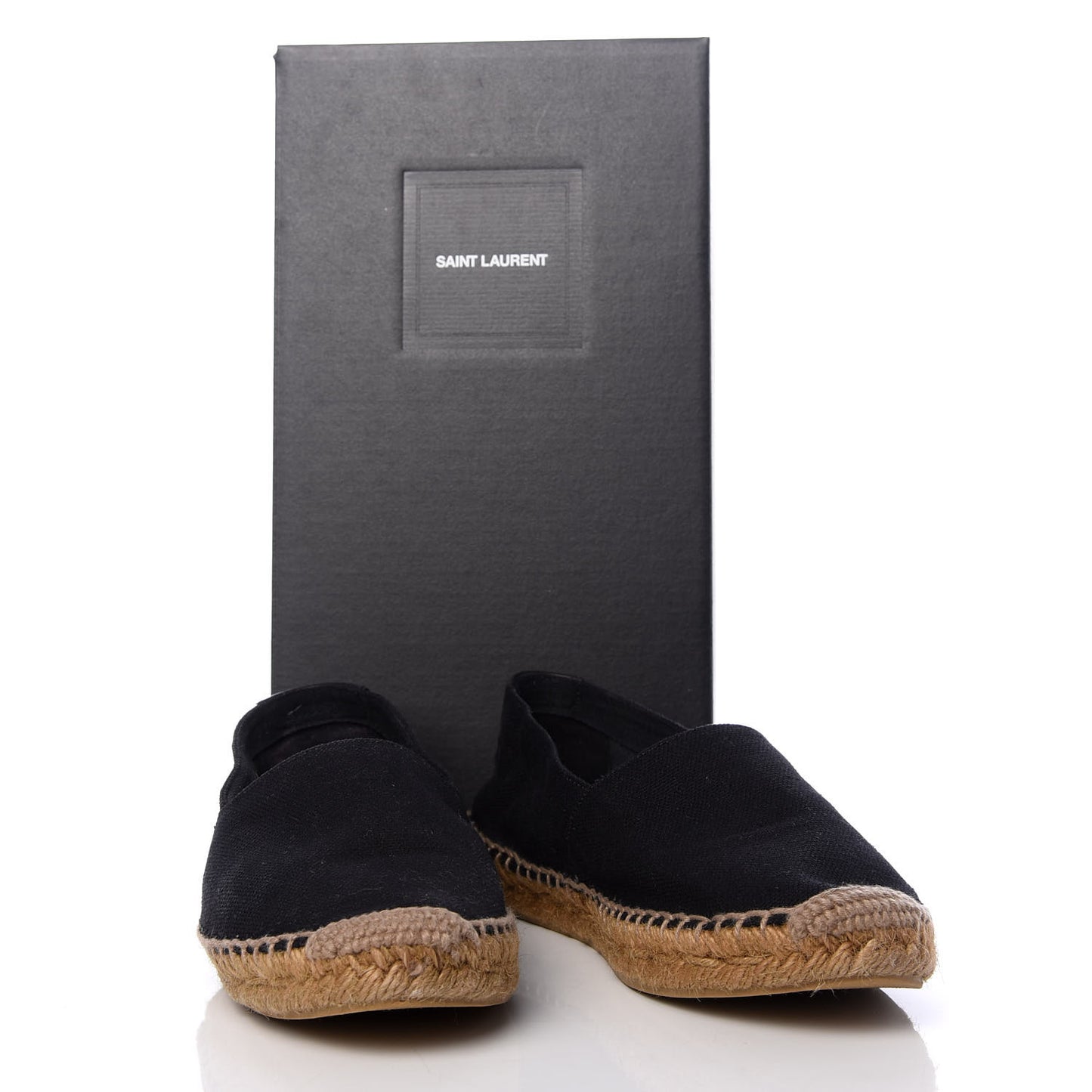 Canvas Nappa Elba Light Logo Embroidered Espadrilles 38 Black