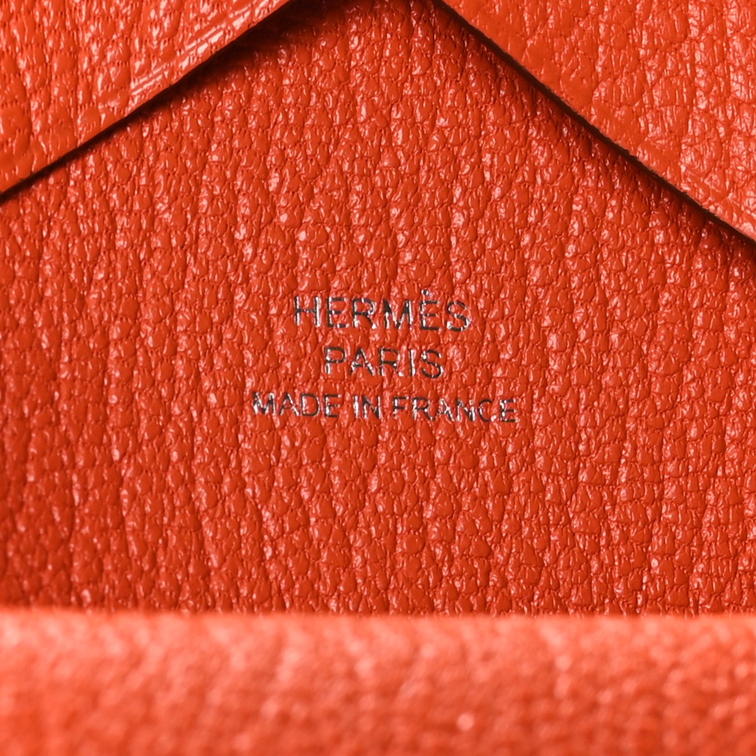 Hermes Chevre Chamkila Calvi Duo Card Case Orange 6 of 7