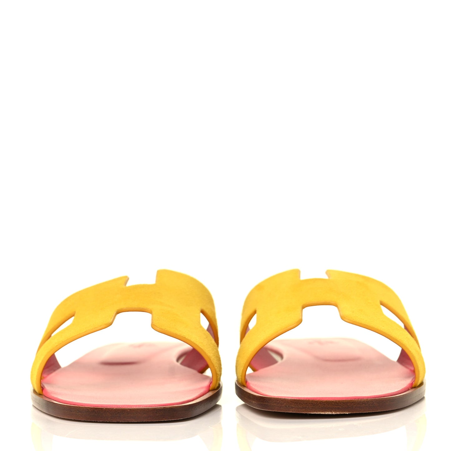 Suede Goatskin Oran Sandals 39.5 Jaune Sable