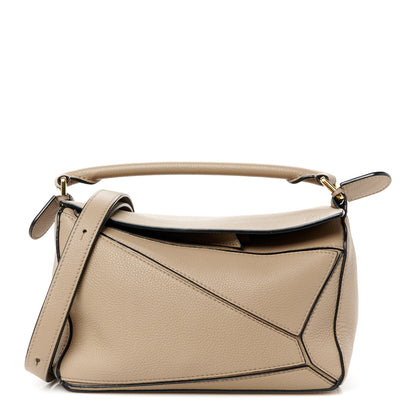 Loewe Grained Calfskin Small Puzzle Bag Sand 1 of 11