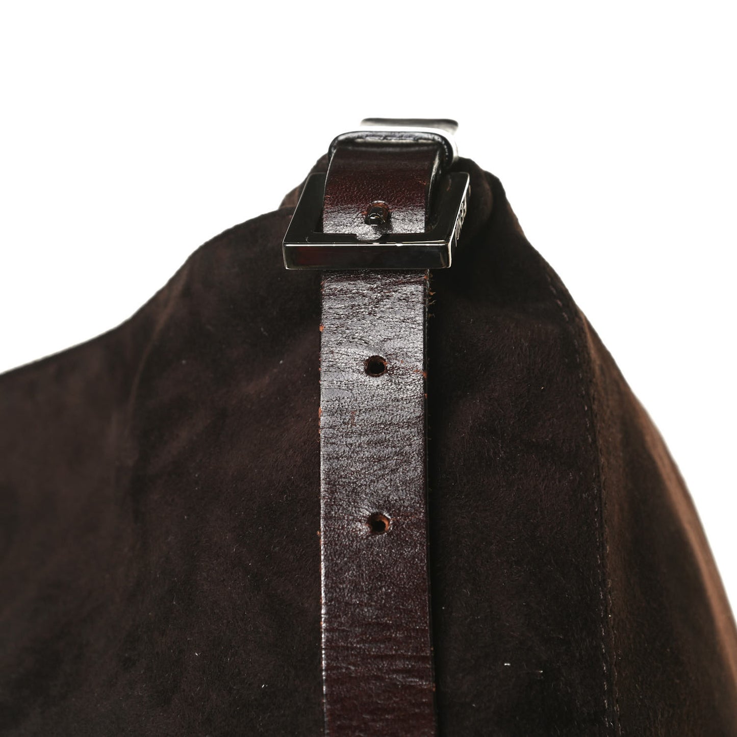 Suede Calfskin Mama Baguette Brown